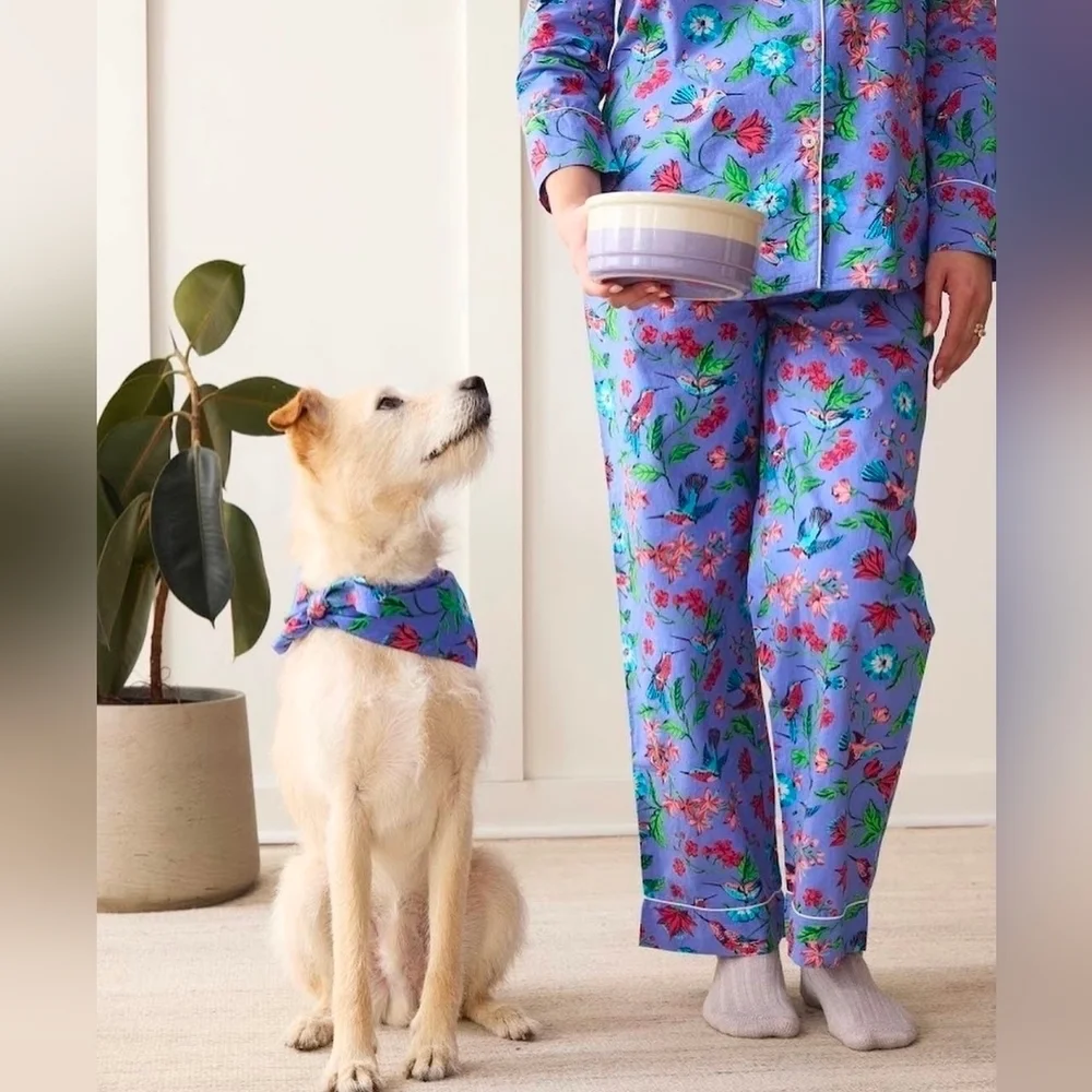 Printfresh Hummingbird Haven - Pet Bandana - Crocus Medium